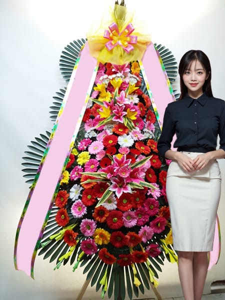 웨딩여율리 3단화환 고급형
